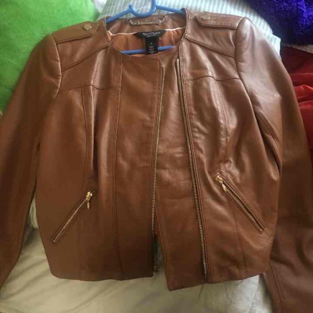 White House black market leather jacket