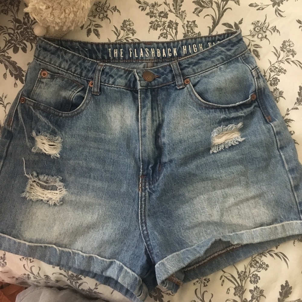 High Waisted Denim Shorts