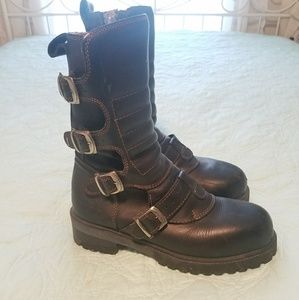 Leather Moto Boots by GBX