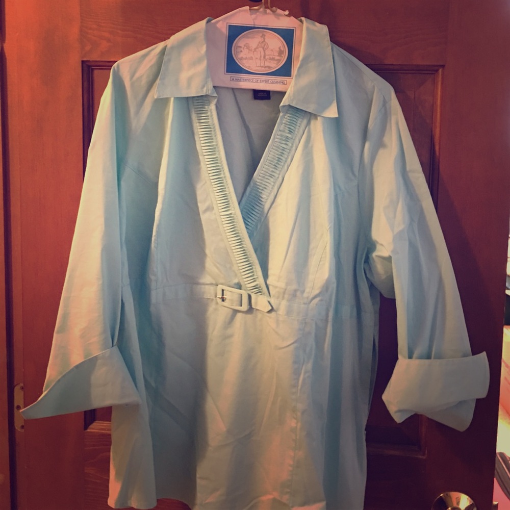 Lane Bryant Aqua Belted Tunic 18-20.