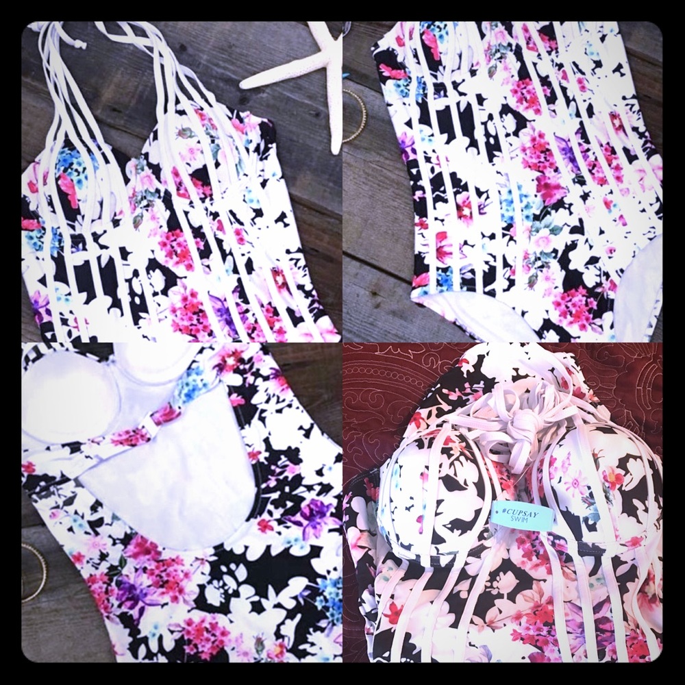 Cupshe Whatever It Takes Floral Swimsuit 👙NWOT