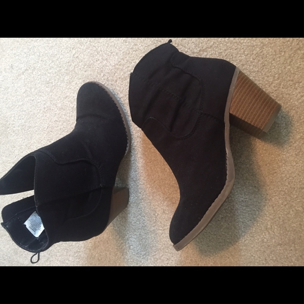 Black booties - size 8