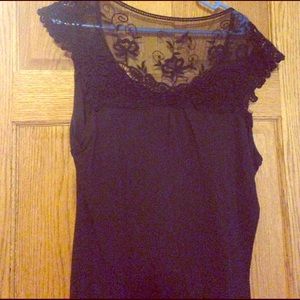 Cute black lace top