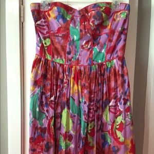 Aryn K. Bright floral mini dress