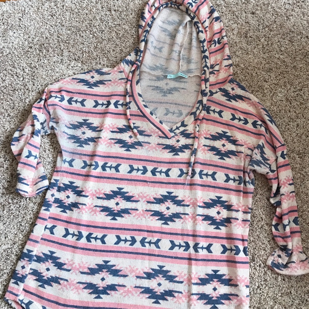 Aztec Print Hoodie