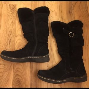 Black Plush Boots