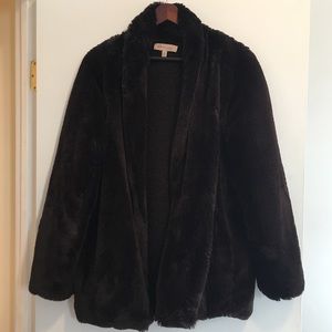 Philosophy Chocolate Brown Faux Fur Coat