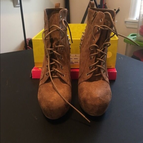 Charlotte Russe lace up studded heels size 8 - Picture 1 of 5