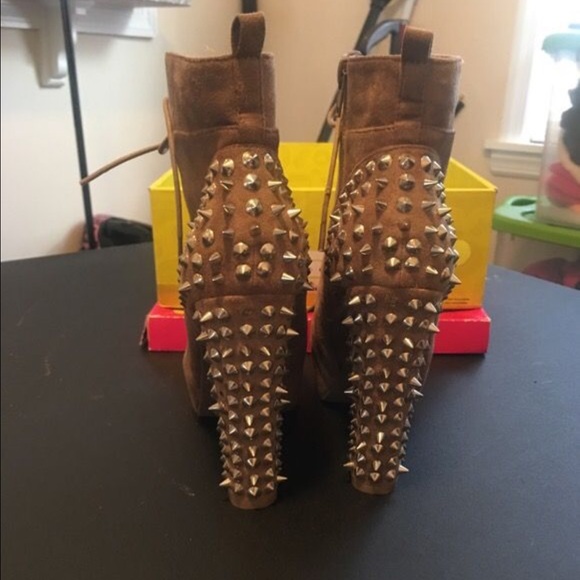 Charlotte Russe lace up studded heels size 8 - Picture 2 of 5