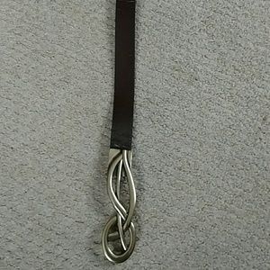 Brown leather belt
