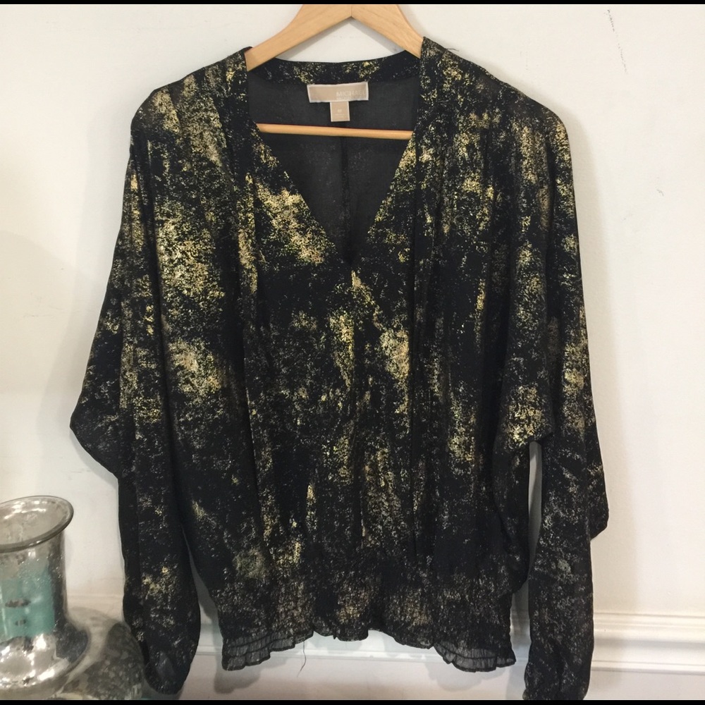$10 bundled - Michael Kors black and gold Blouse