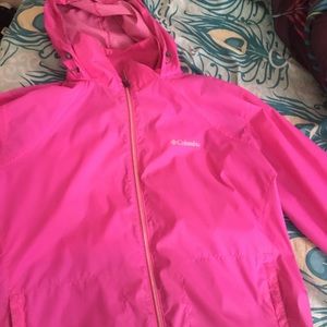 Pink columbia windbreaker
