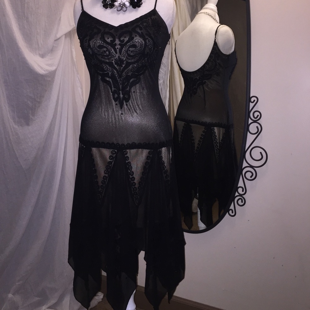 Sue Wong silk dress with beading detail