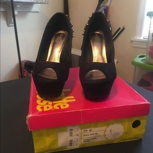 Black size 8 studded wedges from Charlotte Russe