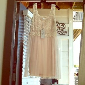 Bohemian tulle and crochet dress