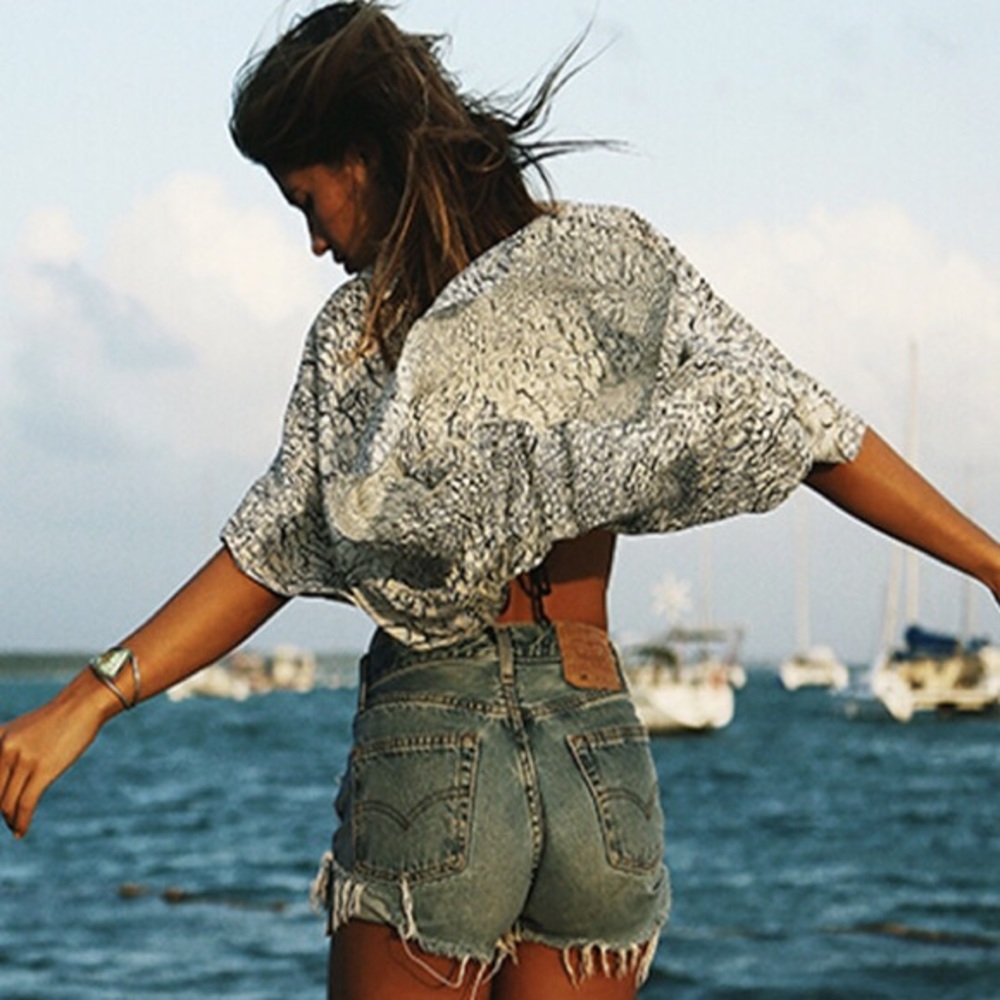 Printed Kimono/ Cover Up - Picture 3 of 4