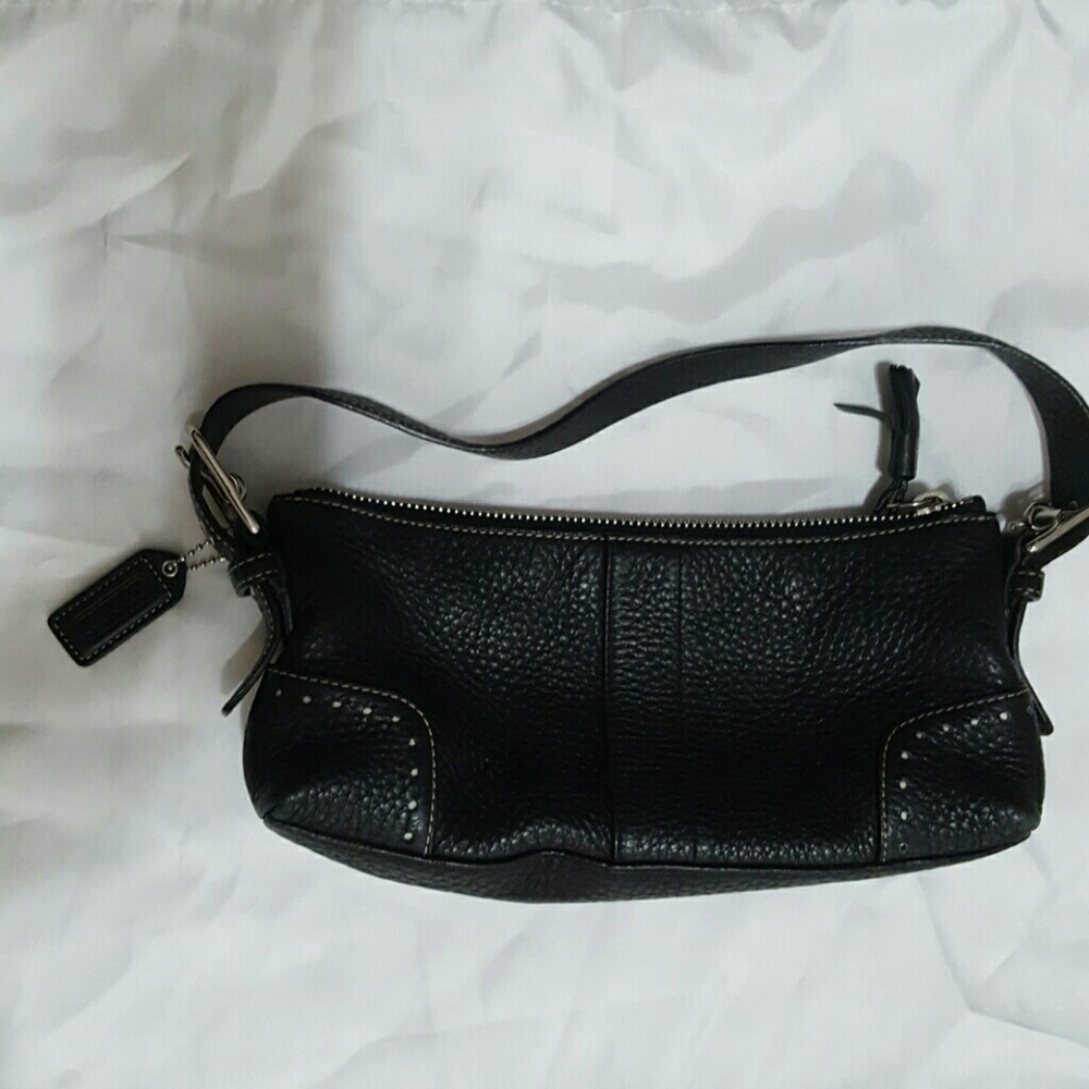 Coach pebbled leather handbag