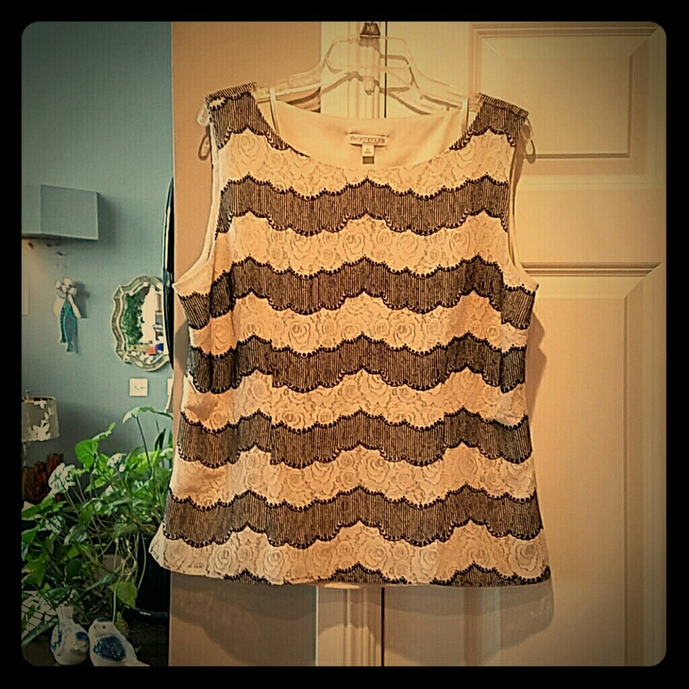 eva.mendes Beautiful Cream lace with black top