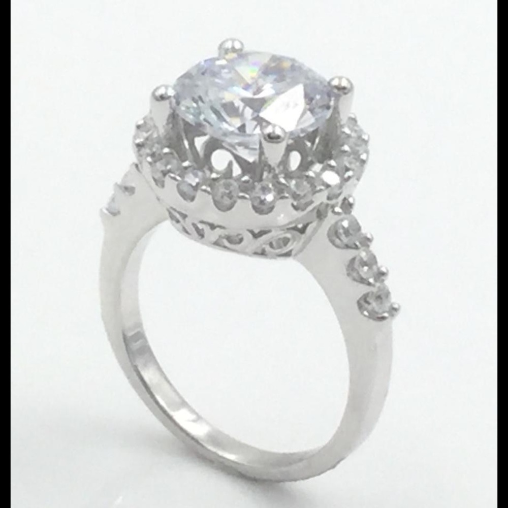 3 Carat Cubic Zirconia .925 Sterling Silver Ring