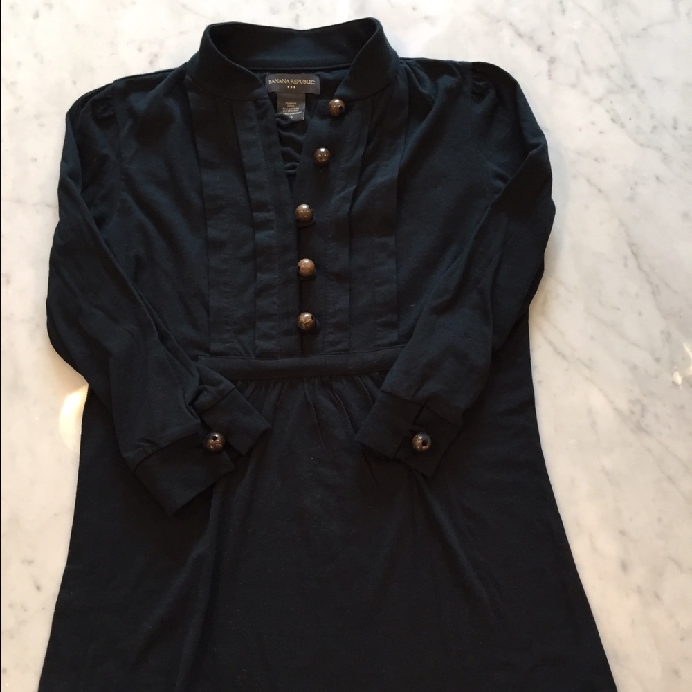 3/4 Sleeve Tee with Button Detail