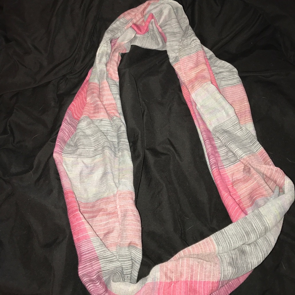 Pink & Grey Infinity Scarf