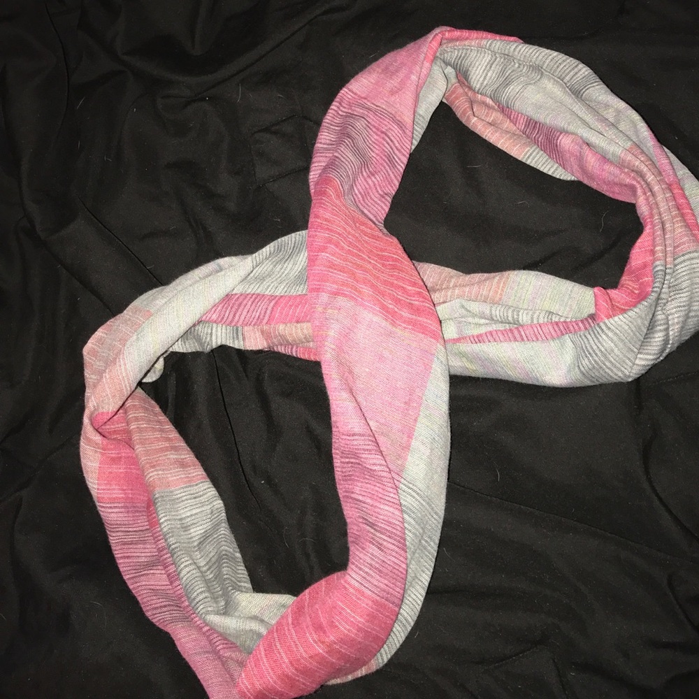 Pink & Grey Infinity Scarf - Picture 2 of 2