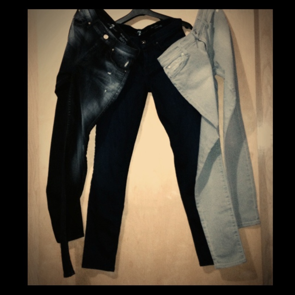 BUNDLE 7 FOR ALL MANKIND 3 PRS NWOT SKINNY JEANS