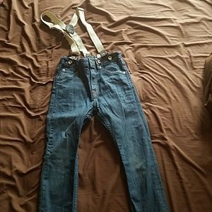 Kids jeans with suspenders