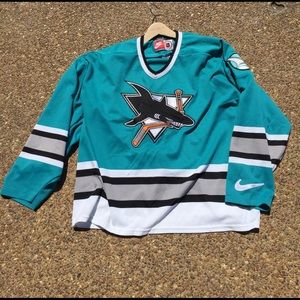San Jose Shark jersey.