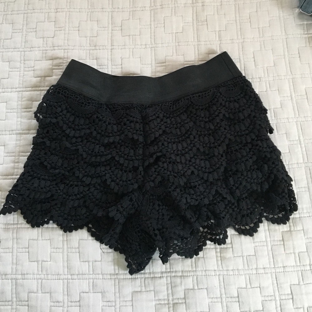 F21 Black Lace Shorts