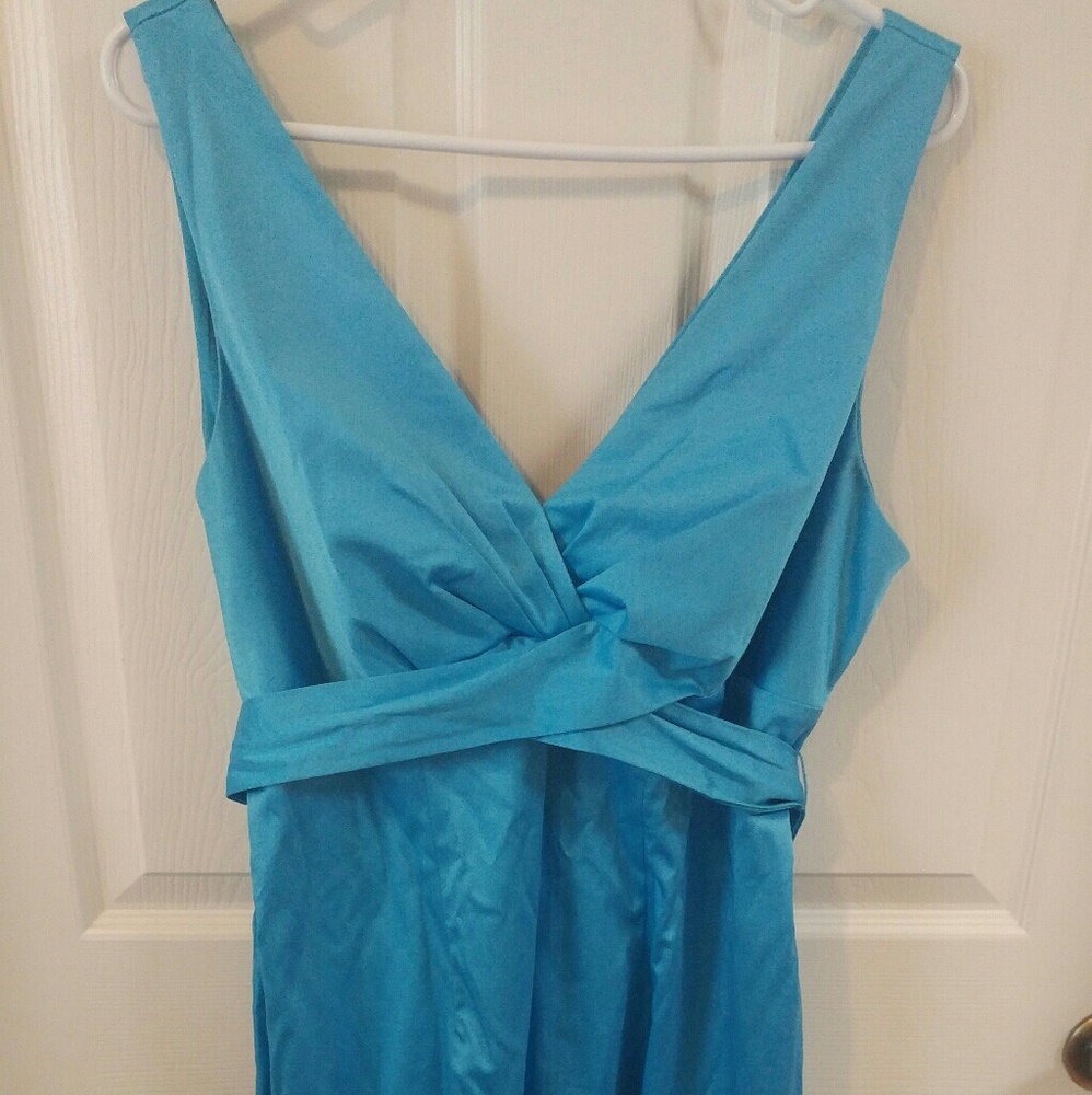 Teal blue dress!