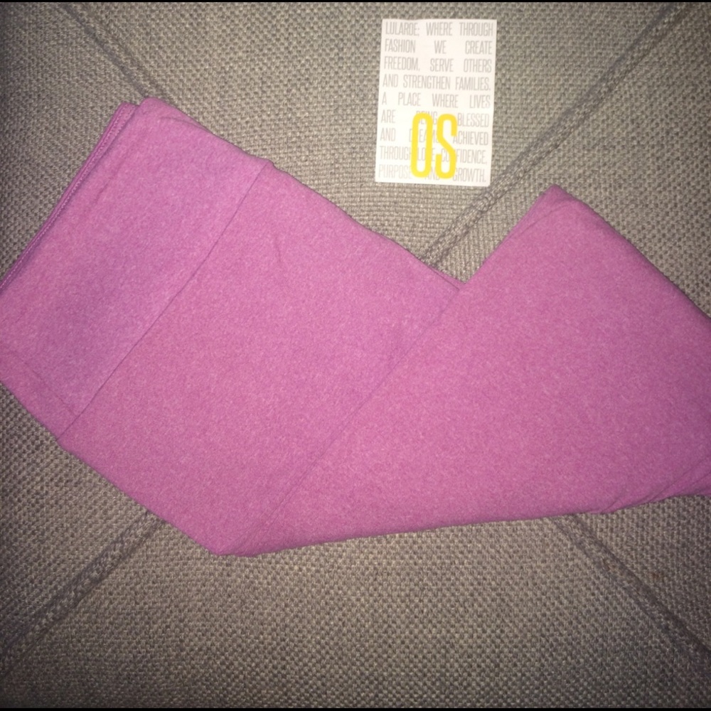 💕 BNWT Lularoe Os pink heathered leggings💕