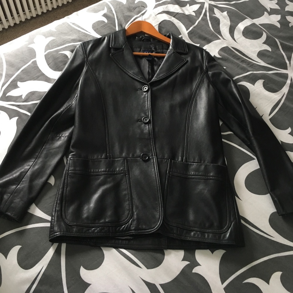 Best offer! Gap genuine leather jacket
