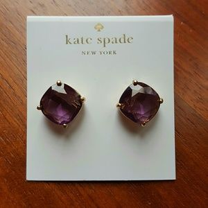 NEW Kate Spade Amethyst Stud Earrings