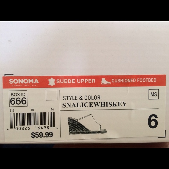 Sonoma brown suede wedge shoes. - Picture 3 of 3