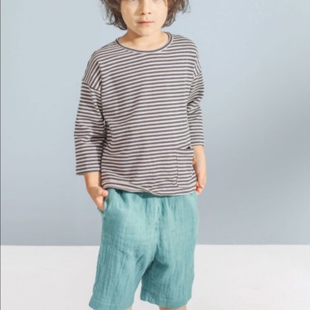 Stripped 3/4 sleeves top