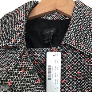 J.Crew Cropped neon tweed jacket