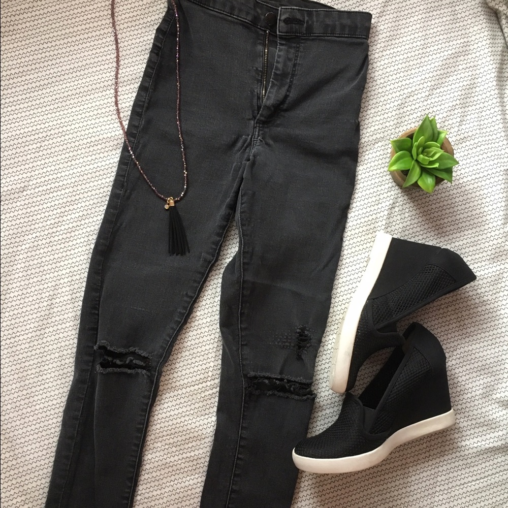 Top shop ripped skinny jeans