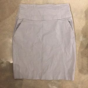 Grey high rise pencil skirt