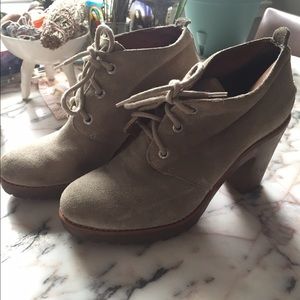 Sperry suede heeled booties