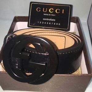Black gucci belt