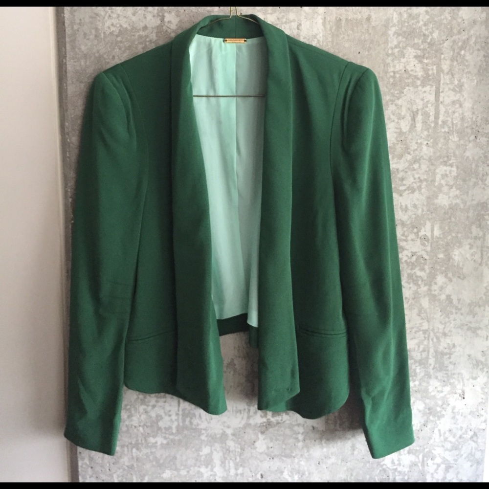 Rebecca Minkoff Green Silk Blazer