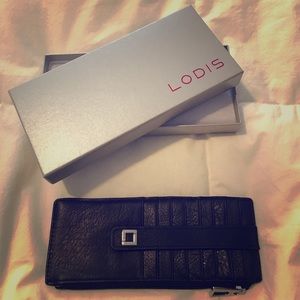 Brand New with Box: Lodis Black Leather Wallet