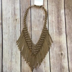 Gold Chain Bib Necklace