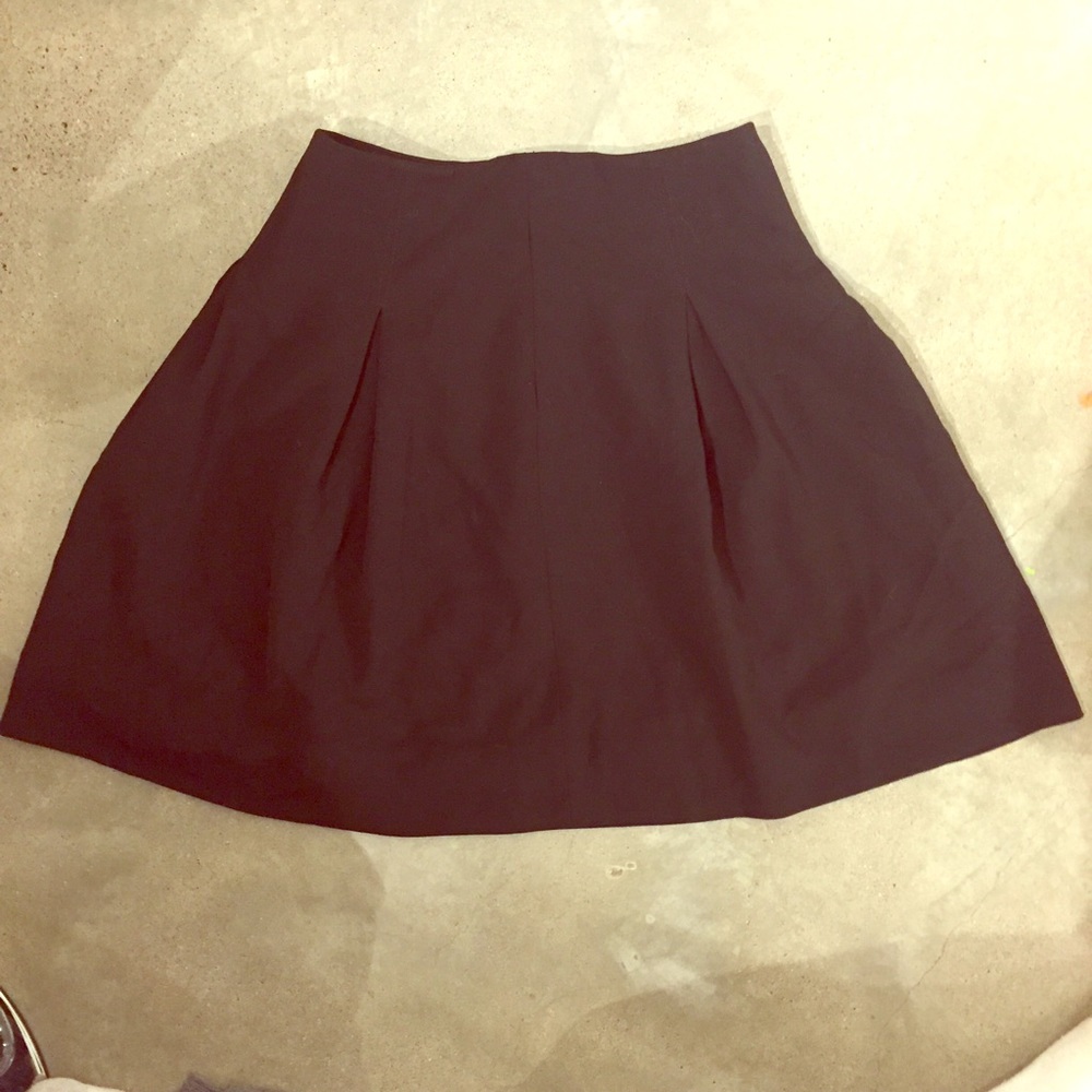 Long black flare skirt
