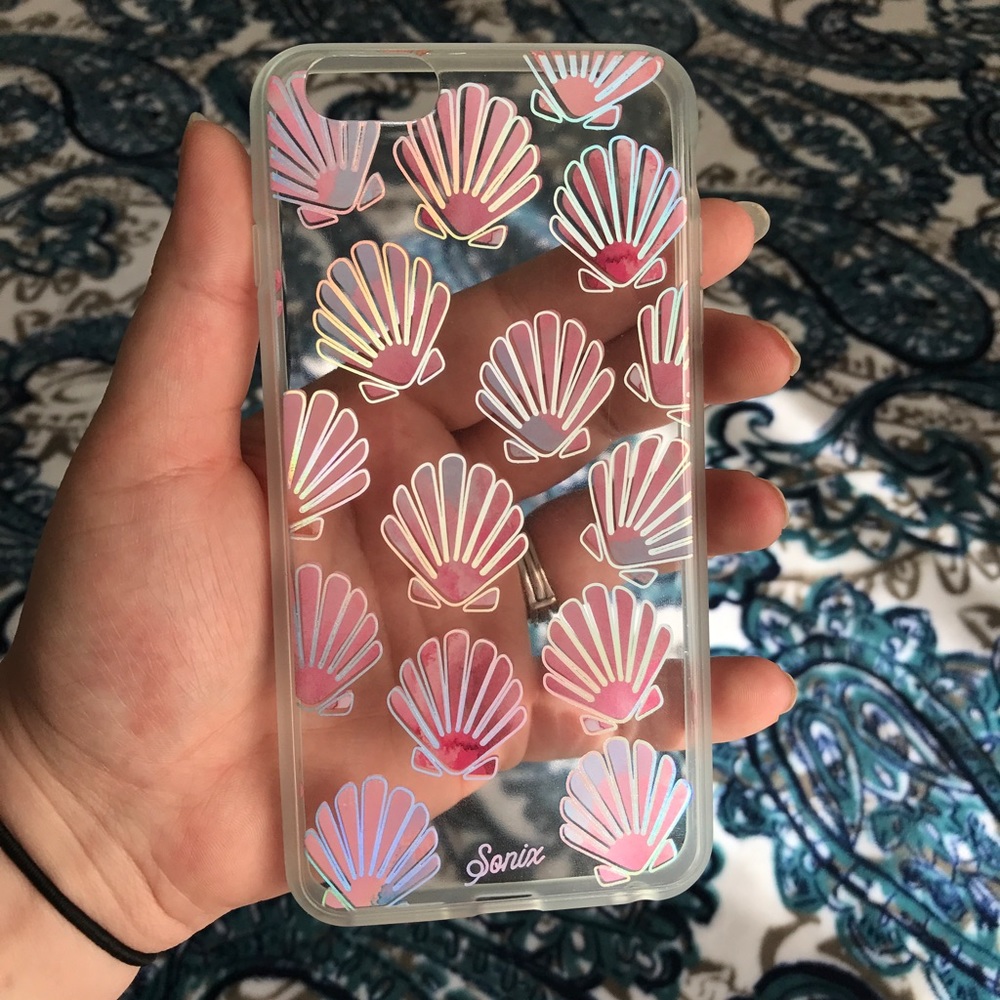 New Pink Metallic Sonix Sea Shell iPhone 6+ Case