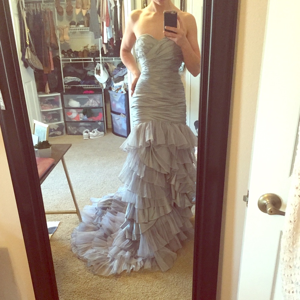 Custom Prom, Pageant ,Wedding Dress has train