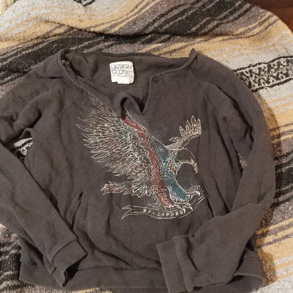 Billabong button crewneck