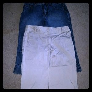 2 pairs of capris size 10