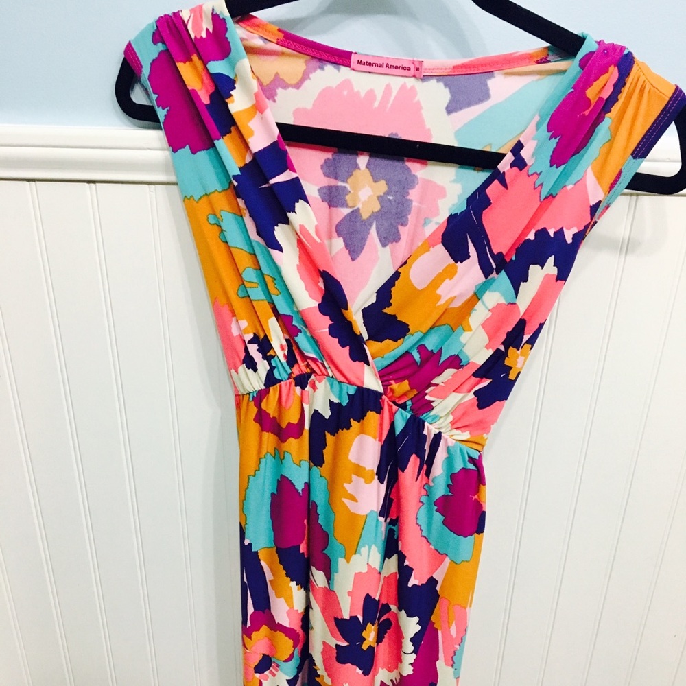 Maternal America Flower Print Dress -Size Med
